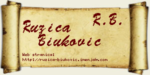Ružica Biuković vizit kartica